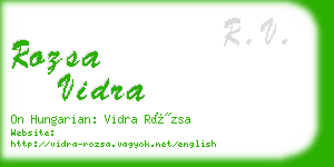 rozsa vidra business card